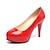 billige Højhælede sko til kvinder-Dame Hæle Højhælede Høje Hæle Ensfarvet Platform Stilethæle PU Hjemmesko Sort Hvid Rød