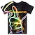 cheap Boy&#039;s 3D T-shirts-Kids Boys&#039; Children&#039;s Day T shirt Tee Short Sleeve Green White Rainbow 3D Print Optical Illusion Color Block 3D Unisex Print Basic Casual Streetwear Sports 2-12 Years / Summer