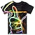 preiswerte Jungen 3D Vision &amp; Geometrie-Kinder Jungen Kindertag T-Shirt Kurzarm Grün Weiß Regenbogen 3D-Druck 3D-Druck Farbblock 3D Unisex Bedruckt Grundlegend Alltag Strassenmode Sport 2-12 Jahre / Sommer