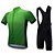 billige Herenkleding sets-FUALRNY® Men&#039;s Cycling Jersey with Bib Shorts Short Sleeve Mountain Bike MTB Road Bike Cycling Green Gray Orange Gradient Bike Clothing Suit Silicon Lycra Polyester Quick Dry Back Pocket Sweat wicking