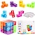 Недорогие Необычные игрушки-Магнитные кубики-головоломки 3D прозрачный магнитный куб состоит из 7 магнитных строительных блоков с 54 направляющими картами, 108 задач по сращиванию, чтобы убить время и снять стресс
