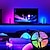 preiswerte LED Leuchtbänder-5m 16.4ft smart led rgb strip light 150 leds 5050 smd tv backlight home decor work with alexa google 10mm 24keys remote controller dc kabel wifi app control usb selbstklebend 5v usb powered