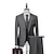 cheap Suits-Dark Grey Black Purple Men&#039;s Wedding Suits 3 Piece Notch Solid Colored Standard Fit Single Breasted One-button 2022