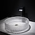 זול כיורים מונחים-כיור כלי אמבטיה עם ברז שחור, כיור מודרני זכוכית מחוסמת שקופה עם ניקוז קופץ, סט קערת כיור עגול אומנותי, כיור כיור מעל השיש