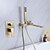 voordelige Badkranen-Badkraan - Hedendaagse Nikkel Geborsteld Wandinstallatie Keramische ventiel Bath Shower Mixer Taps