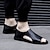 baratos Sandálias para Homem-Homens Sandálias Romanos Tênis Sandálias de conforto Casual Sapatos Romanos Praia Pele Napa Verão