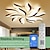 billiga Dimbara taklampor-led taklampa sovrumsljus app kontroll med steglös avbländning akryl takpanel lampa unik minimalistisk vardagsrum ac220v ac110v blomdesign