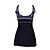 cheap One-piece swimsuits-Women&#039;s Swimwear One Piece Swim Dress Plus Size Swimsuit Open Back Floral Blue Black Scoop Neck Bathing Suits New Vacation Fashion / Modern / Padded Bras