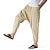 ieftine Retro-Bărbați Harem Pantaloni de in Pantaloni Pantaloni de vară Pantaloni largi Cordon Drop Crotch Simplu Lungime totală Casual Zilnic Stilul etnic Boho Potrivire Largă Negru Bleumarin