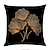 cheap Floral &amp; Plants Style-Ginkgo Decorative Toss Pillows Cover 4PCS Soft Square Cushion Case Pillowcase for Bedroom Livingroom Sofa Couch Chair Open Branches and Loose Leaves