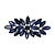 cheap Pins and Brooches-ever faith wedding corsage jewelry navy blue marquise austrian crystal booming flower brooch for women fashion