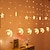 Χαμηλού Κόστους LED Φωτολωρίδες-φώτα ραμαζανιού ιντ 1 τμχ φεγγαριού αστέρι led φωτάκια κουρτίνας eu us βύσμα χριστουγεννιάτικες γιρλάντες νεράιδες εξωτερικού χώρου led τρεμοπαίζει κορδόνια διακόσμηση γιορτής διακοπών