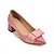 cheap Women&#039;s Heels-Women&#039;s Heels Solid Colored Bowknot Block Heel Pointed Toe PU Loafer Silver White Pink