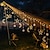 baratos Mangueiras de LED-Luzes eid do ramadã luz de corda led solar ao ar livre com controle remoto lua em forma de estrela decoração à prova d&#039;água iluminação para pátio guirlanda jardim colorido diy iluminação ip65 nível