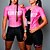 cheap Men&#039;s Clothing Sets-Women&#039;s Short Sleeve Triathlon Tri Suit Summer Polyester Pink Patchwork Funny Bike Quick Dry Breathable Sweat wicking Sports Patchwork Mountain Bike MTB Road Bike Cycling Clothing Apparel / Stretchy