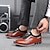 olcso Férfi fűzős bőrcipők-Férfi Félcipők Kényelmes cipők Gyalogló Üzlet Alkalmi Napi Hivatal és karrier PU Rugalmas szalag Fekete Kék Narancssárga Tavasz Ősz