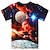 abordables Vision 3D et Géométrie du Garçon-Le Jour des enfants Garçon 3D Graphic Bloc de couleur Impression 3D T-shirt Tee-shirts Manche Courte 3D effet Eté Vêtement de rue basique Décontractées Enfants 2-12 ans