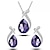 billige Trendy smykker-kort kraveben kvindelig østrigsk krystalhalskæde fisk havfruesæt + øreringe europæiske og amerikanske smykker