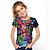Недорогие 3d футболки для девочек-Детская футболка с радужными пузырями для девочек, детские топы с короткими рукавами и объемным принтом, весенне-летние активные школьные повседневные футболки для детей от 3 до 12 лет
