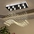baratos Candelabros de Cristal-lustre de cristal luz de teto design de onda de luxo 70cm quente k9 retângulo pendurado lâmpada para sala de estar sala de jantar lustre de cristal bar ilha gabinete lâmpada luzes suspensas