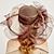 cheap Party Hats-Vintage Style Elegant Organza / Polyester / Polyamide Fascinators / Hats / Headwear with Feather / Appliques / Ruching 1 PC Casual / Holiday Headpiece