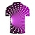 abordables polos boutonnés pour hommes-Homme POLO Chemise de tennis Tee Shirt Golf 3D Print Géométrie Col Rouge Bleu Violet Vert 3D effet Plein Air Casual Manche Courte Bouton bas Vêtement Tenue Mode Frais Décontractées