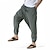 ieftine Retro-Bărbați Harem Pantaloni de in Pantaloni Pantaloni de vară Pantaloni largi Cordon Drop Crotch Simplu Lungime totală Casual Zilnic Stilul etnic Boho Potrivire Largă Negru Bleumarin