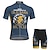 cheap Men&#039;s Clothing Sets-21Grams Men&#039;s Cycling Jersey with Shorts Short Sleeve Mountain Bike MTB Road Bike Cycling Light Yellow Yellow Pink Graphic Old Man Bike Clothing Suit 3D Pad Breathable Moisture Wicking Quick Dry