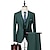 cheap Suits-Ivory/Black/Burgundy Men&#039;s Wedding Suits Business Suits Special Occasion Valentine&#039;s Day Suits 3 Piece Notch Solid Colored Standard Fit Single Breasted One-button 2024