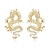 ieftine Cercei-Cercei vintage în stil chinezesc dragon cu cercei la modă cercei cu totem pentru animale 2020 unice cercei cu declarație dragon metalic elegant Cercei placate cu aur pentru femei bijuterii fete (aur)