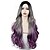 abordables Perruques de déguisement-Perruques synthétiques longues gris violet doré ombre partie naturelle côté cheveux ondulés résistants à la chaleur cosplay perruque quotidienne pour les femmes noires blanches