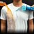 abordables Tapas-2pcs camiseta impermeable de manga corta para hombre camiseta cuello redondo resistente a las manchas top exterior hidrofóbico a prueba de manchas antiincrustante de secado rápido ligero verano blanco negro gris pesca escalada playa