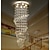economico Lampadari-lampadario di cristallo plafoniera di cristallo 170cm luci di lusso spirale k9 lampadari moderni europei lampada a sospensione a soffitto lampada hotel villa 7 teste 110-120v 220-240v