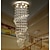 cheap Chandeliers-Crystal Chandelier Crystal Ceiling Light 170cm Luxury Lights K9 Spiral European Modern Chandeliers Ceiling Pendant Lights Lamp Hotel Villa 7 Heads 110-120V 220-240V