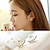 olcso Fülbevalók-százszorszép fülbevalók fülbevalók női koreai változata egyszerű kristály kis zou ju virág hátsó függő fül ékszerek édes fülbevalók
