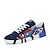 cheap Men&#039;s Sneakers-Men&#039;s Sneakers Crib Shoes Animal Print Printed Shoes Skate Shoes Walking Bohemia Sporty Classic Athletic Daily Canvas Breathable Non-slipping Shock Absorbing Lace-up Black White Blue Color Block