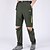 cheap Trousers &amp; Shorts-Men&#039;s Convertible Zip Off Pants Hiking Pants Trousers Summer Outdoor Waterproof Breathable Quick Dry Stretchy Pants / Trousers Bottoms Elastic Waist Army Green Dark Grey Elastane Hunting Fishing