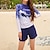 cheap Rash Guard Shirts &amp; Rash Guard Suits-Women&#039;s Rash Guard Rash guard Swimsuit UV Sun Protection UPF50+ Breathable Long Sleeve Swimwear Bathing Suit 4-Piece Swimming Diving Surfing Water Sports Tie Dye Autumn / Fall Spring Summer