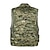 cheap Tees &amp; Shirts-Men&#039;s Fishing Vest Hiking Vest Top Outdoor Breathable Quick Dry Lightweight Multi Pockets Summer POLY Mesh Camo / Camouflage Desert Camouflage Black Army Green Hunting Fishing Climbing