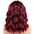 cheap Synthetic Trendy Wigs-Synthetic Wig Curly Side Part Machine Made Wig Medium Length Black / Red Synthetic Hair Women&#039;s Cosplay Party Fashion Red / Daily Wear / Party / Evening