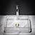 cheap Vessel Sinks-The modern light luxury transparent art rectangular die-cast glass wash basin with faucet sink