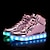 hesapli Çocuk Işıklı Ayakkabılar-erkek kızların spor ayakkabıları led ayakkabılar usb şarjlı yanıp sönen ayakkabılar pu us1.5