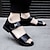 Χαμηλού Κόστους Ανδρικά Σανδάλια-Ανδρικά Σανδάλια Ρωμαϊκά παπούτσια Άνετα σανδάλια Καθημερινό Ρωμαϊκά παπούτσια Παραλία Δέρμα Nappa Καλοκαίρι