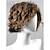 abordables Pelucas hombre-Moda para hombre peluca corta lateral explosión colormix ondulada peluca sintética para hombre