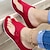 ieftine Flip-Flops de Damă-Pentru femei Sandale Sandale cu platformă Mată Platformă Toc Drept Toc Platformă Vârf rotund PU Loafer Negru Roz Rosu