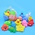 baratos Anti-Stress-brinquedo de banho brinquedo de praia de borracha brinquedos de banho animal borracha piscina interativa banheiro 13 unidades para crianças, presente de hora do banho para crianças&amp;amp; bebês