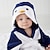 voordelige Handdoeken &amp; Badjassen-flanellen badjas voor baby, schattige pinguïn zachte absorberende huiskleding kinderbadjas voor dieren