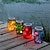 abordables Guirlandes Lumineuses LED-guirlande solaire extérieure lumière solaire éclairage de couvercle de pot mason ensemble de 6pcs 3pcs couvercles de pot de luciole de fée extérieure imperméable à l&#039;eau guirlandes lumineuses pour