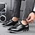 olcso Férfi fűzős bőrcipők-Férfi Félcipők Kényelmes cipők Gyalogló Üzlet Alkalmi Napi Hivatal és karrier PU Rugalmas szalag Fekete Kék Narancssárga Tavasz Ősz
