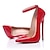 cheap Wedding &amp; Party-Shoes And Bags Sets For Evening Party Valentine&#039;s Day Wedding Women&#039;s Heels Pumps Bridal Bridesmaid Shoes Stilettos Pointed Toe PU Leather Fashion Elegant Sexy Red Black